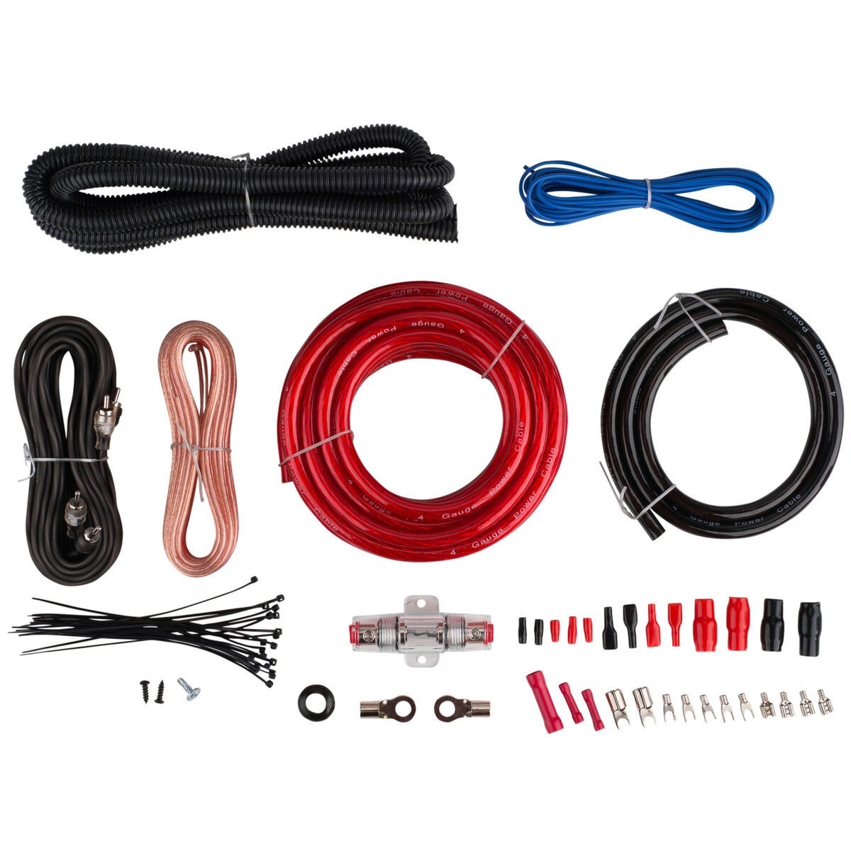 4 AWG Amplifier Install Wiring Kit with Interconnects 2400W